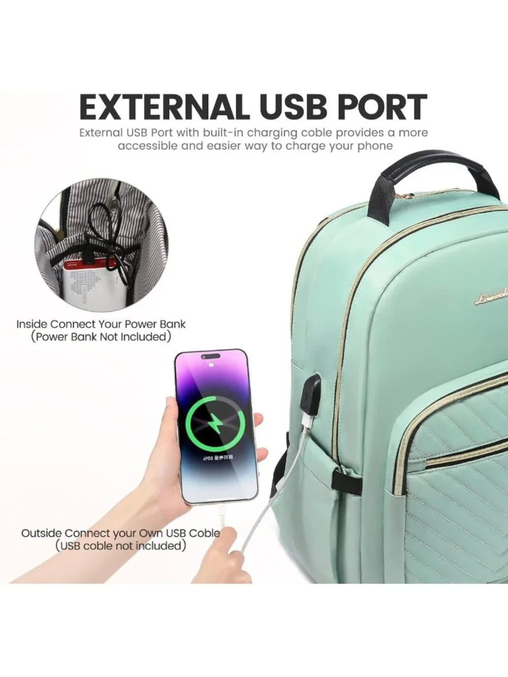Stylish Quilted Laptop Backpack for Women | Perfect Work, Travel & College Bag